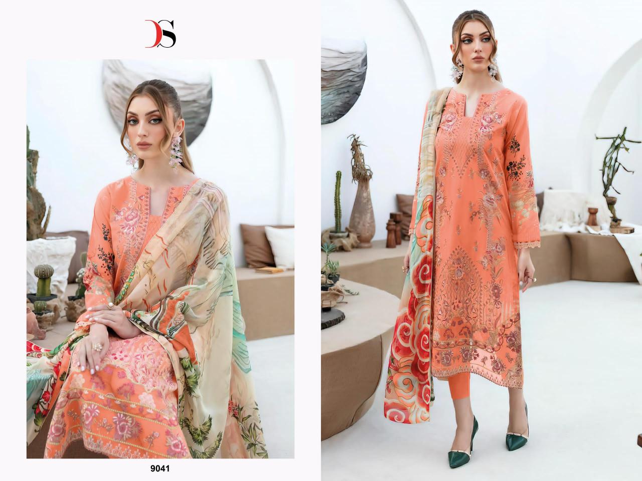 Deepsy Cheveron 13 Catalog Chiffon Dupatta pakistani sharara suit