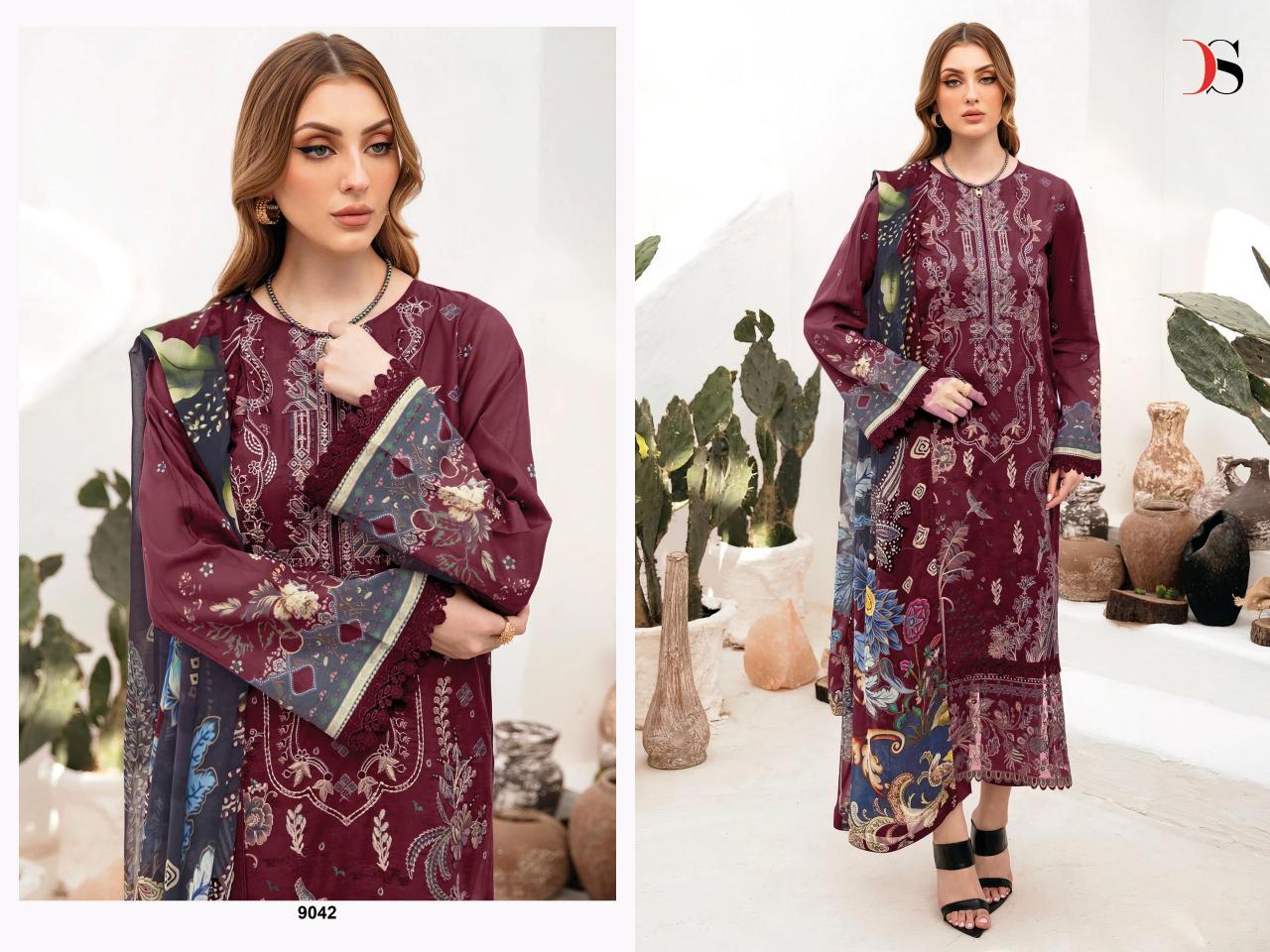 Deepsy Cheveron 13 Catalog Chiffon Dupatta pakistani sharara suit