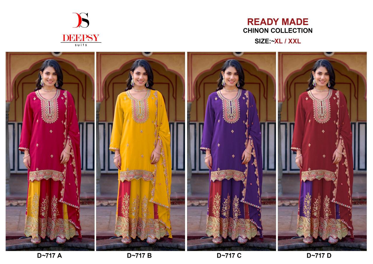 Deepsy D 717 ABCD Catalog buy readymade pakistani suits online