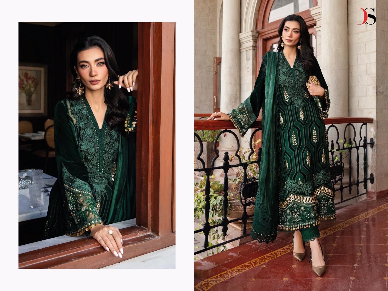 Deepsy Maria B Luxe 2 Nx Catalog Embroidered salwar suit pakistani suits