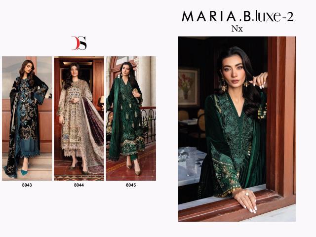 Deepsy Maria B Luxe 2 Nx Catalog Embroidered salwar suit pakistani suits