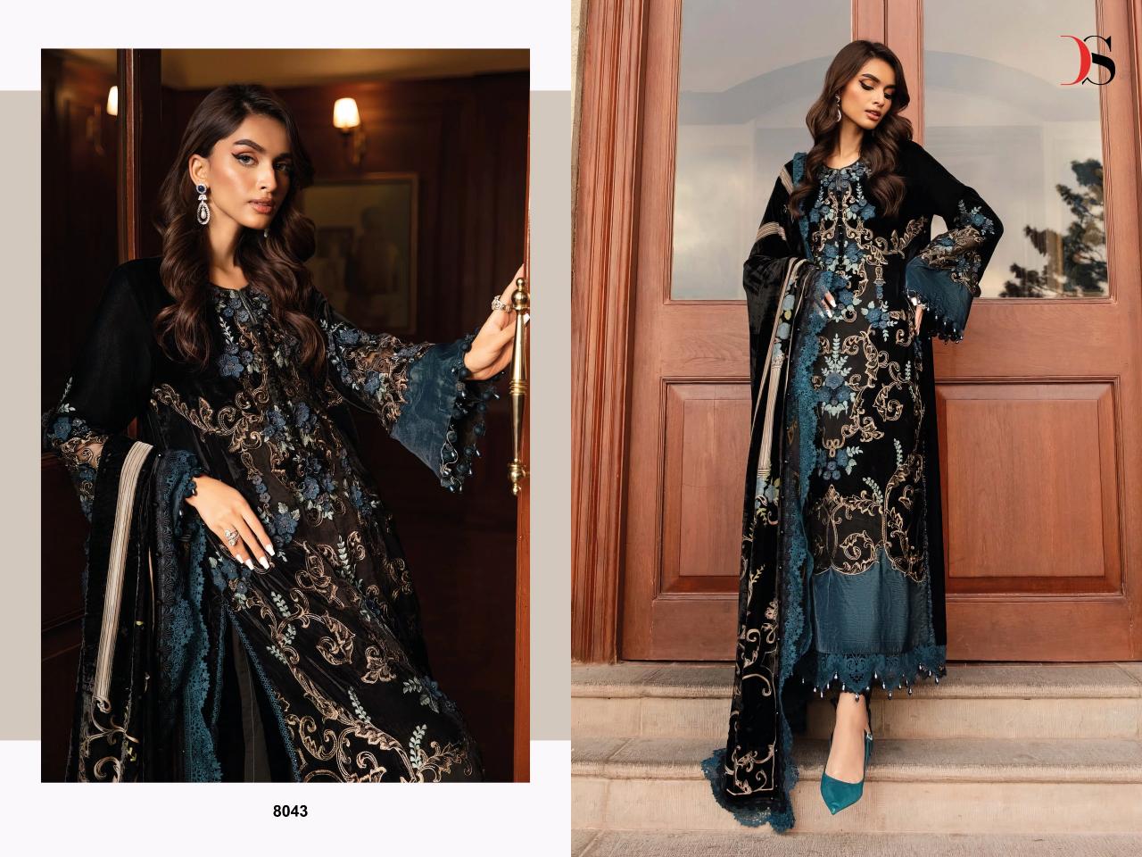 Deepsy Maria B Luxe 2 Nx Catalog Embroidered salwar suit pakistani suits