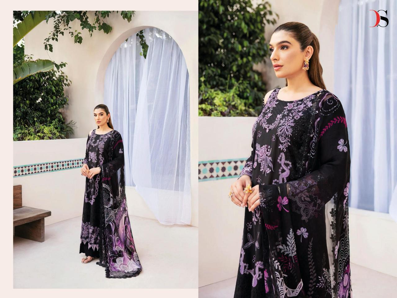 Deepsy Ramsha Luxury Lawn Catalog Chiffon Dupatta latest collection of pakistani suits