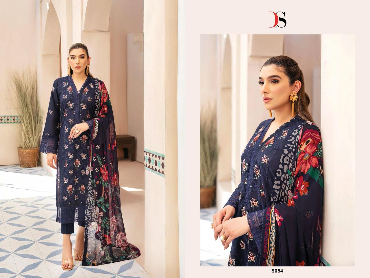 Deepsy Ramsha Luxury Lawn Catalog Chiffon Dupatta latest collection of pakistani suits