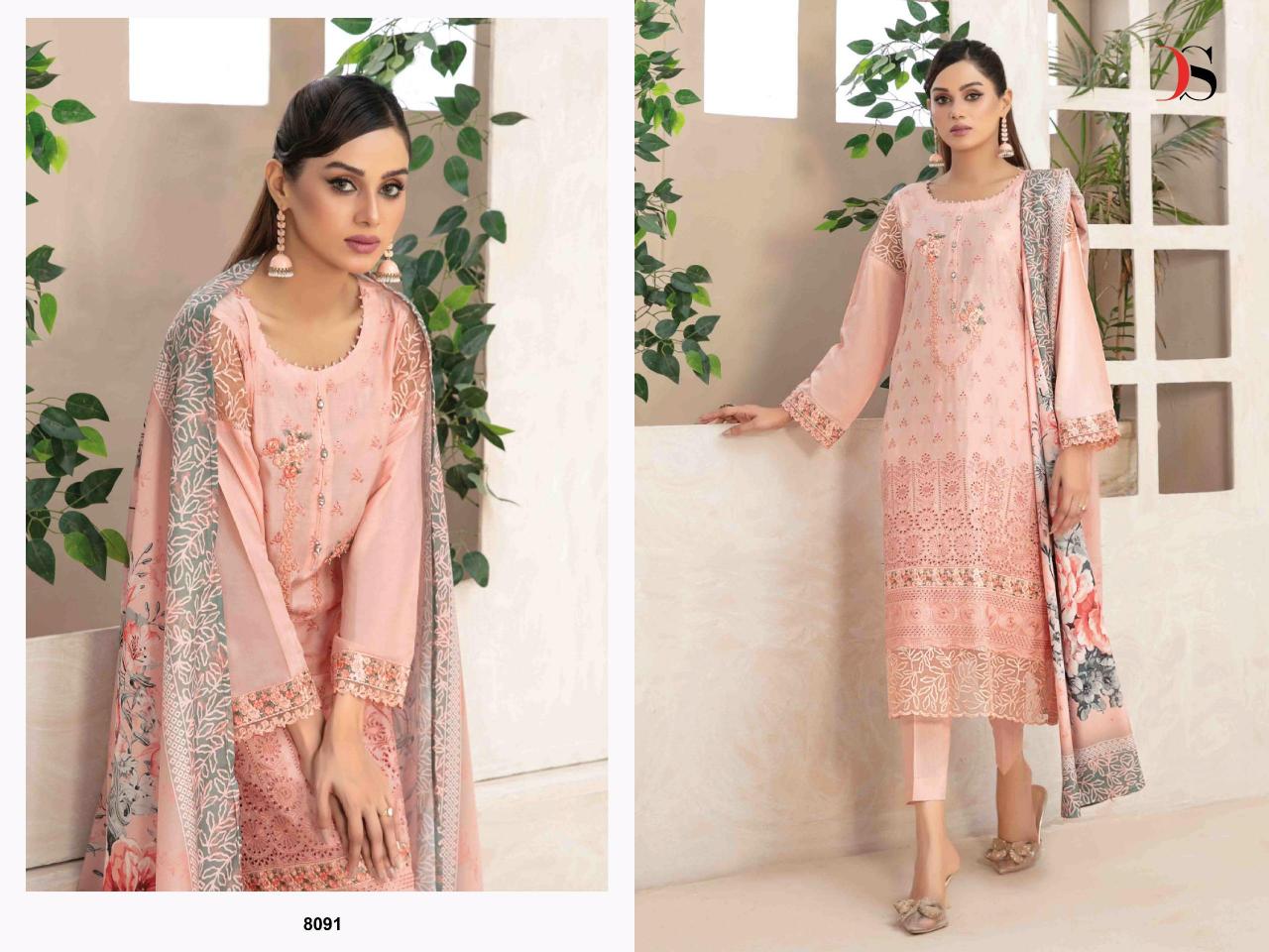 Deepsy Rangrasiya Lawn Vol 25 Vol 2 Catalog Cotton Dupatta images of pakistani suits with pants