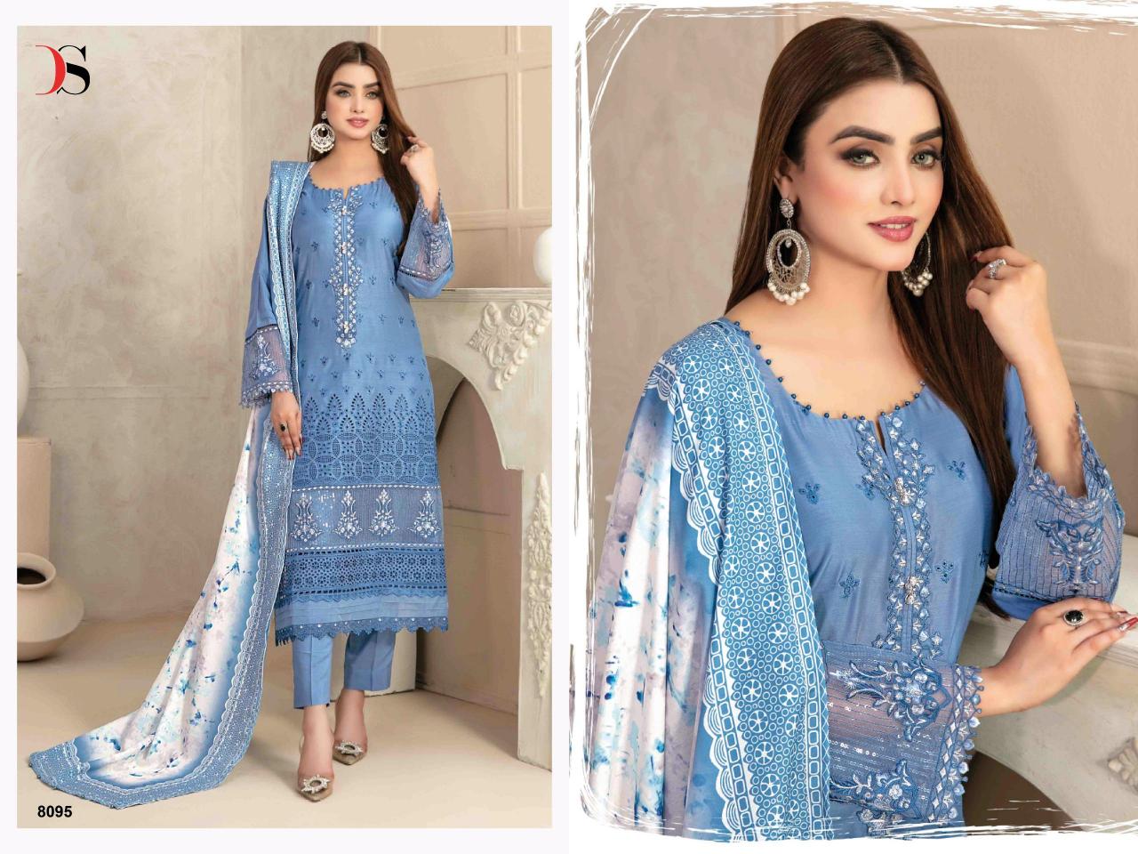 Deepsy Rangrasiya Lawn Vol 25 Vol 2 Catalog Cotton Dupatta images of pakistani suits with pants