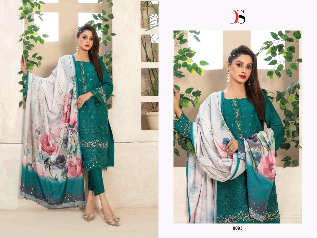 Deepsy Rangrasiya Lawn Vol 25 Vol 2 Catalog Cotton Dupatta images of pakistani suits with pants