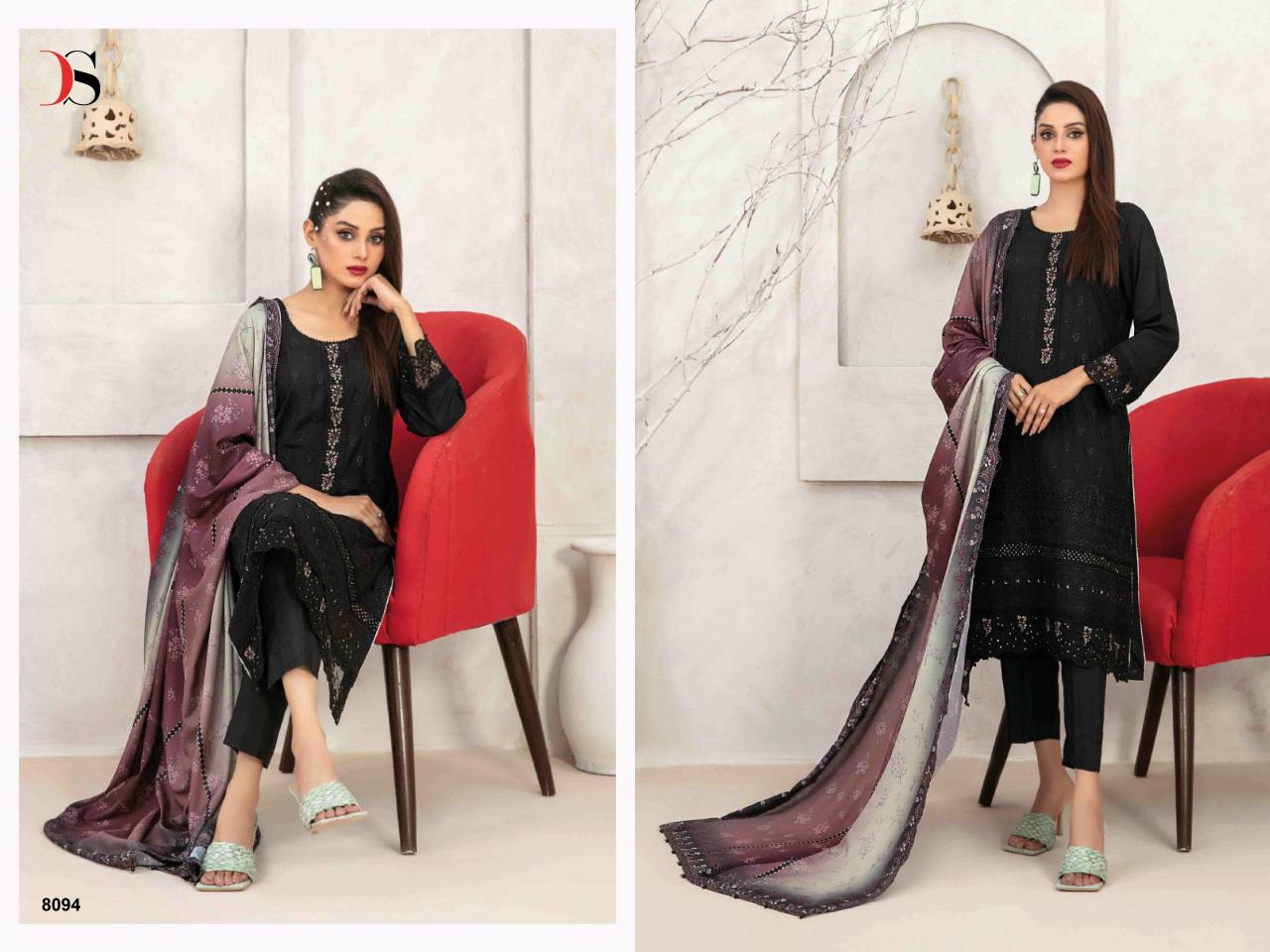 Deepsy Rangrasiya Lawn Vol 25 Vol 2 Catalog Cotton Dupatta images of pakistani suits with pants