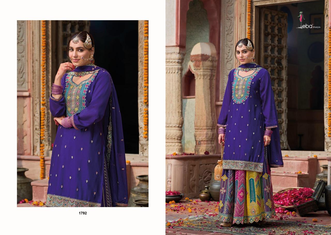 Eba Mohini Catalog Chinon Embroidered pakistani suits uk readymade