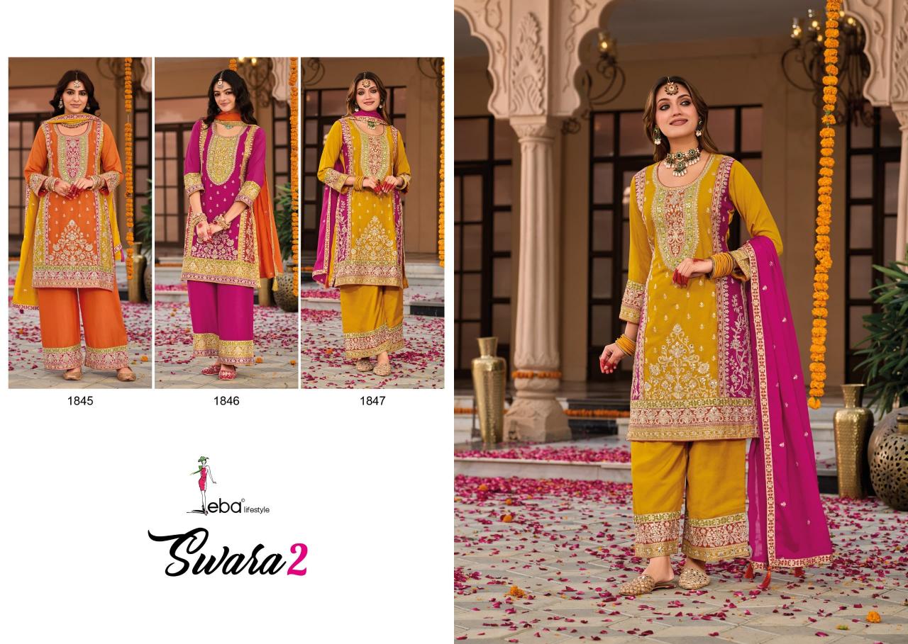 Eba Swara Vol 2 Catalog pakistani chiffon embroidered suits