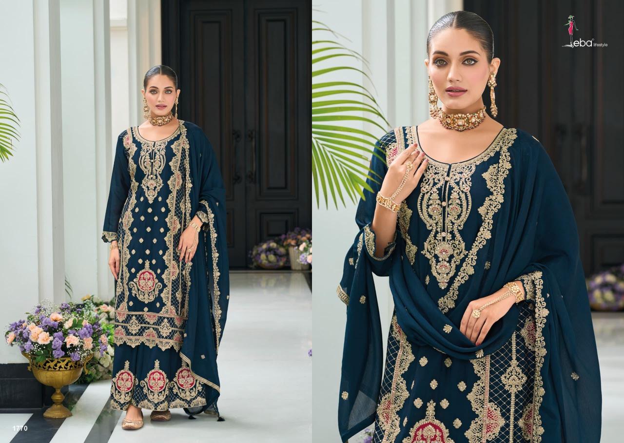 Eba Zulfat Catalog Chinon Embroidered pakistani Ready Made suites