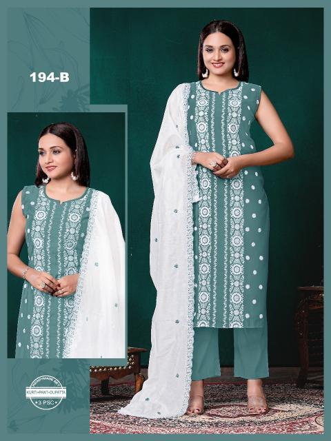 Felocity 194 ABCDE Catalog 3 piece kurti set wholesale