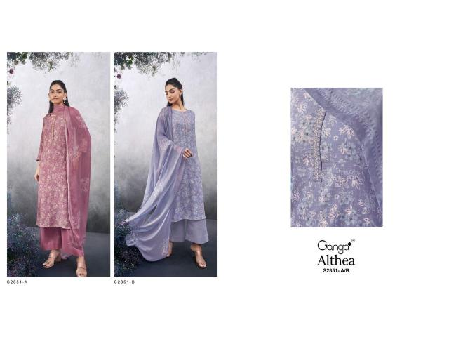 Ganga Althea 2851 Catalog unstitched heavy salwar kameez in jaipur wholesale