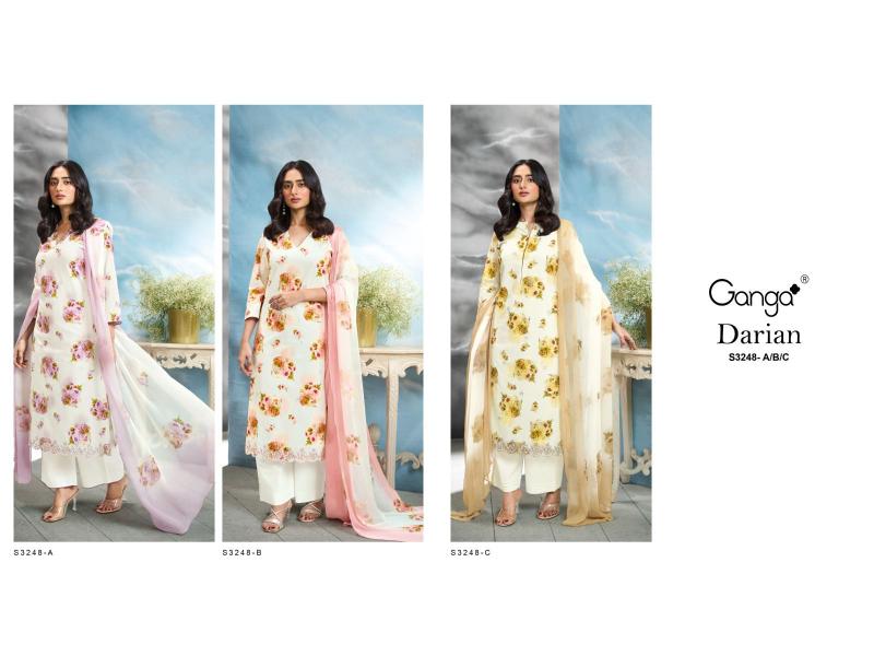 Ganga Darian 3248 Catalog wholesale unstitched salwar kameez material online india