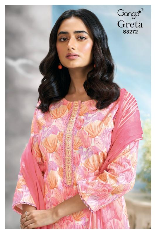 Ganga Greta 3272 Catalog  cotton printed salwar kameez designs