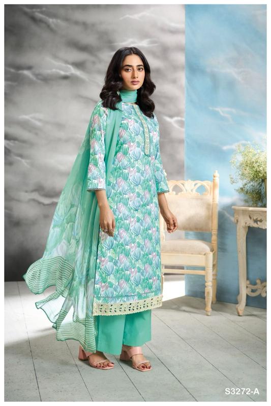 Ganga Greta 3272 Catalog  cotton printed salwar kameez designs