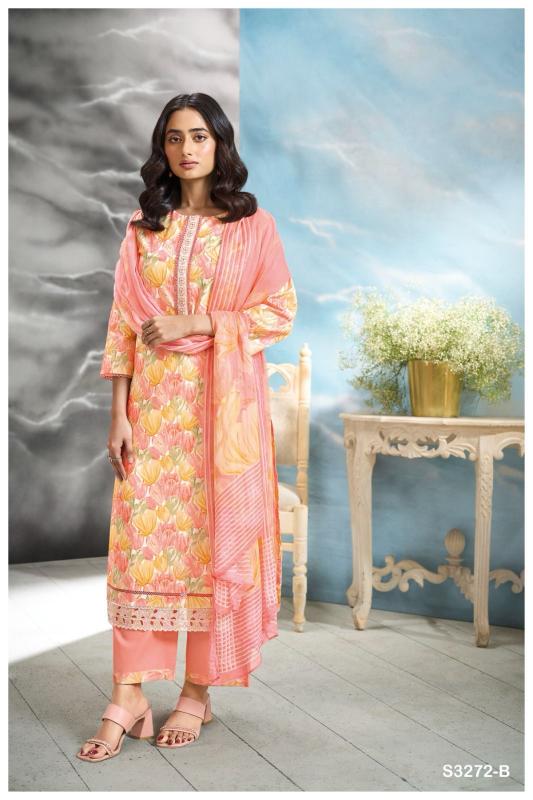 Ganga Greta 3272 Catalog  cotton printed salwar kameez designs