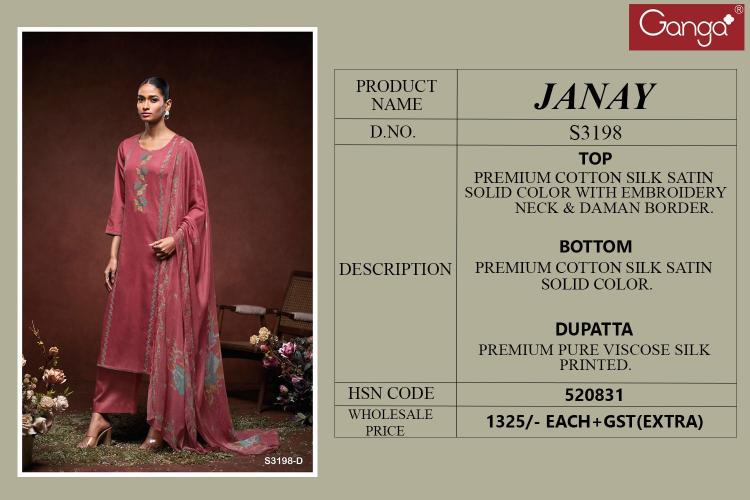 Ganga Janay 3198 Catalog wholesale salwar kameez pakistan