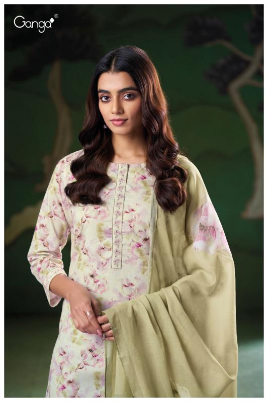 Ganga Paavni 3118 Catalog green pakistani suit