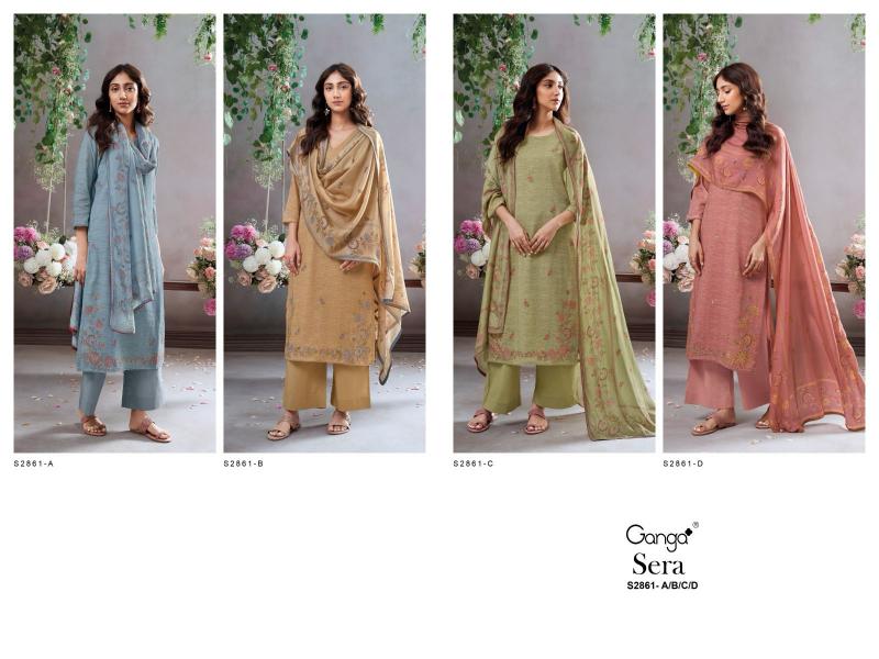 Ganga Sera 2861 catalog wholesale salwar kameez