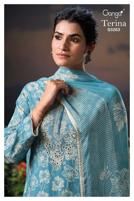 Ganga Terina 3263 Catalog viscose salwar kameez wholesale catalog