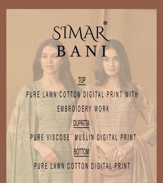 Glossy Simar Bani 5008A to 5008D Catalog simple cotton salwar suits design latest