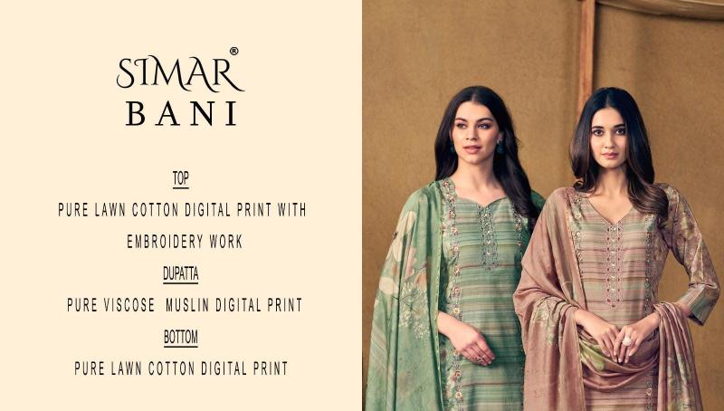 Glossy Simar Bani 5008A to 5008D Catalog simple cotton salwar suits design latest