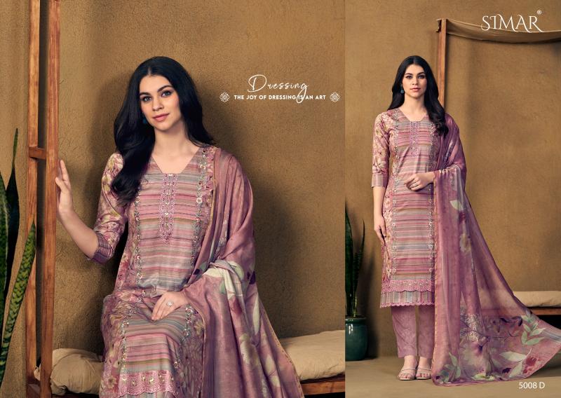 Glossy Simar Bani 5008A to 5008D Catalog simple cotton salwar suits design latest