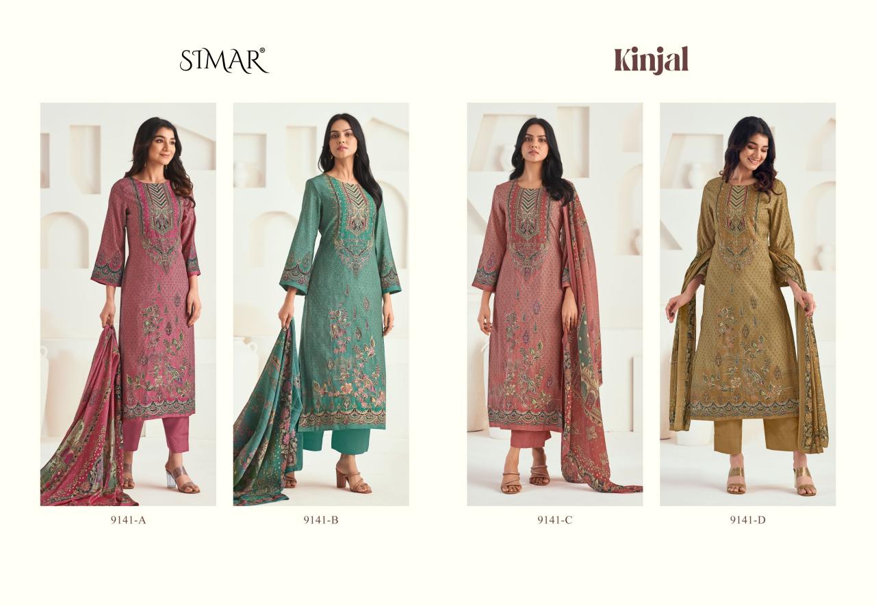 Glossy Simar Kinjal 9141A to 9141D Catalog Salwar suit wholesale catalogs