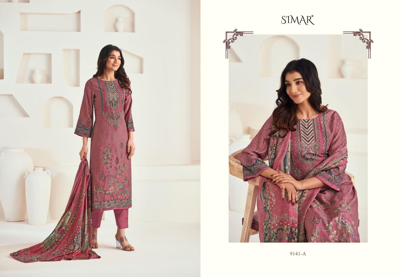 Glossy Simar Kinjal 9141A to 9141D Catalog Salwar suit wholesale catalogs