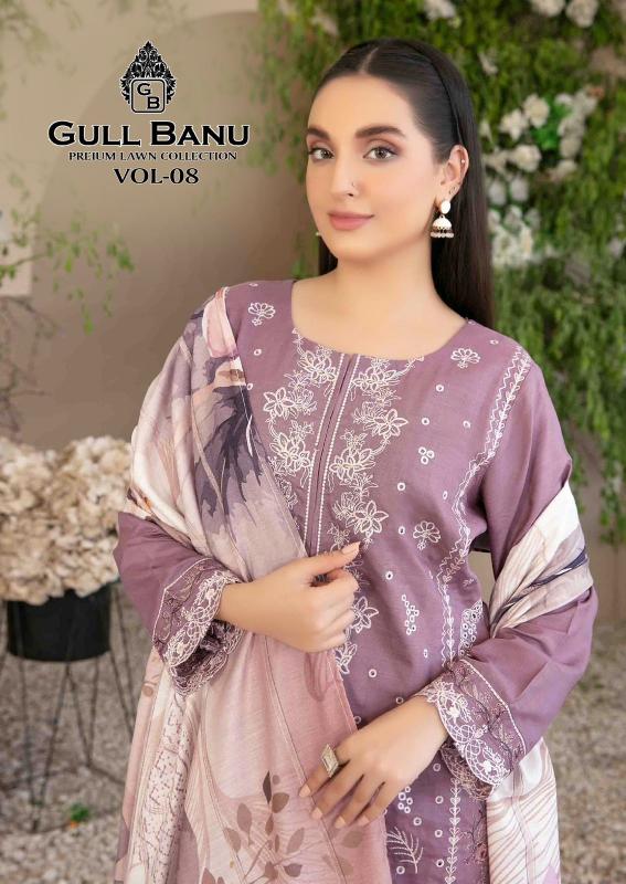 Gull AAhmed Gull Banu Vol-08 - Karachi Dress Material  - Wholesale Catalog