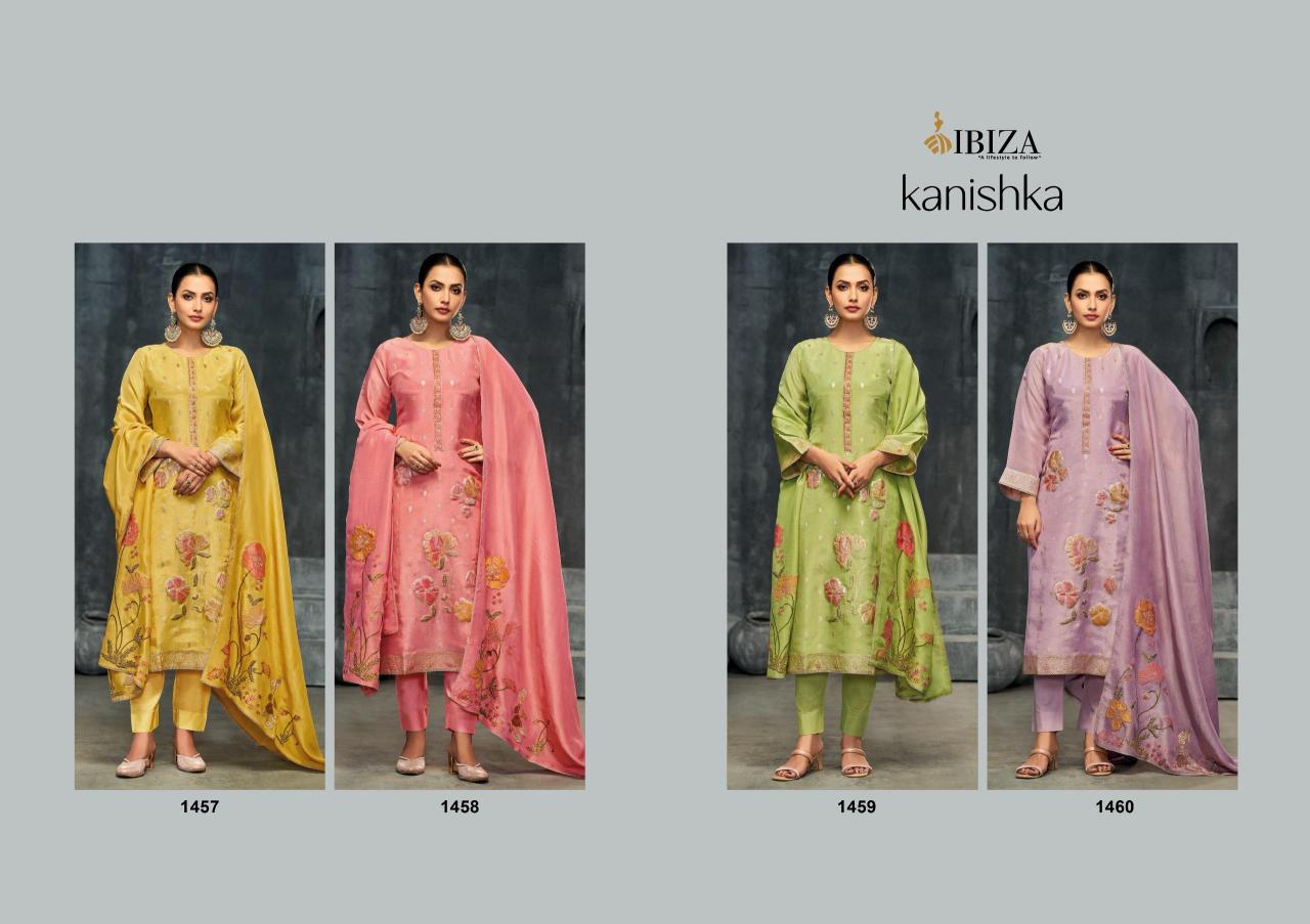 Ibiza Kanishka Catalog jacquard salwar kameez