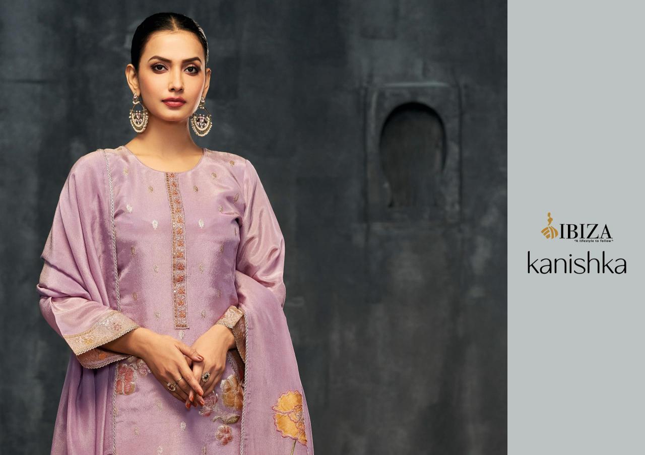 Ibiza Kanishka Catalog jacquard salwar kameez