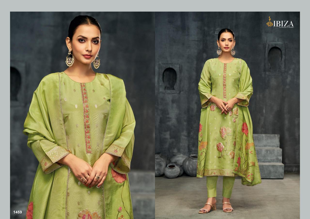 Ibiza Kanishka Catalog jacquard salwar kameez