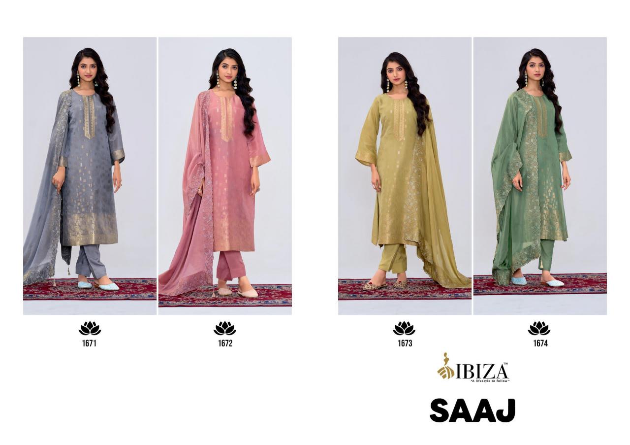 Ibiza Saaj Catalog Silk Shimmer Salwar Kameez