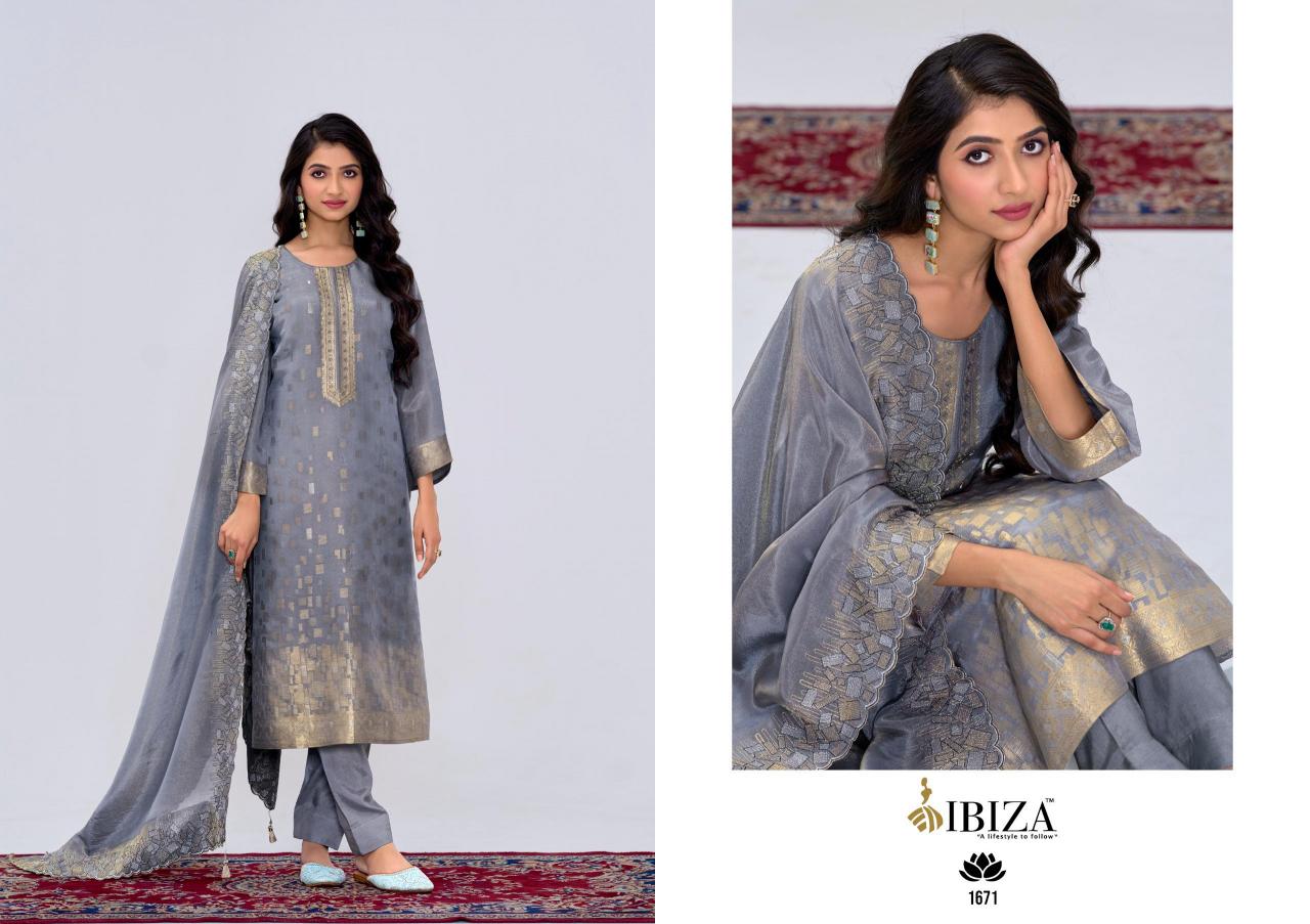 Ibiza Saaj Catalog Silk Shimmer Salwar Kameez