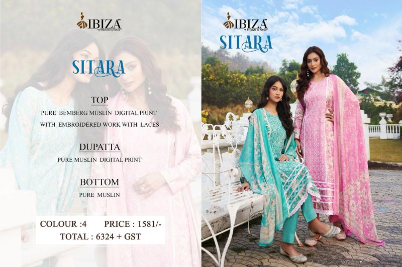 Ibiza Sitara Catalog party wear unstitched salwar kameez suit material