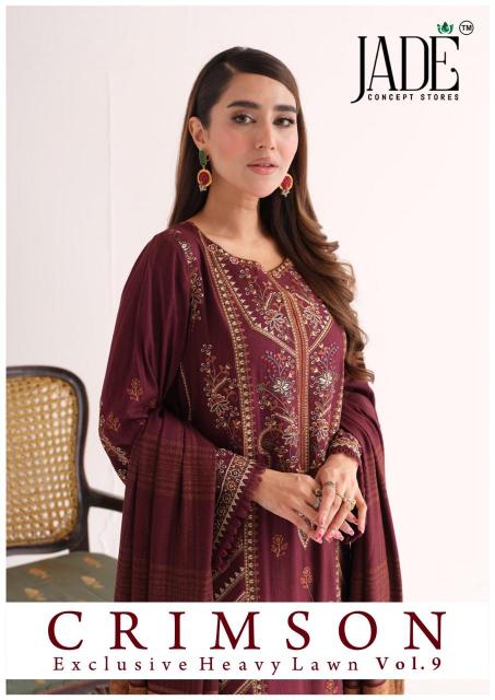 Jade Crimson Vol-09 - Karachi Dress Material  - Wholesale Catalog