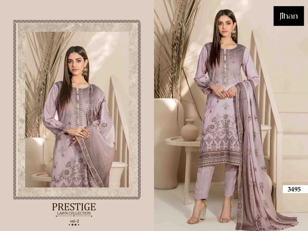 Jihan Prestige Vol 2 Catalog Chiffon Dupatta pakistani designer suits images