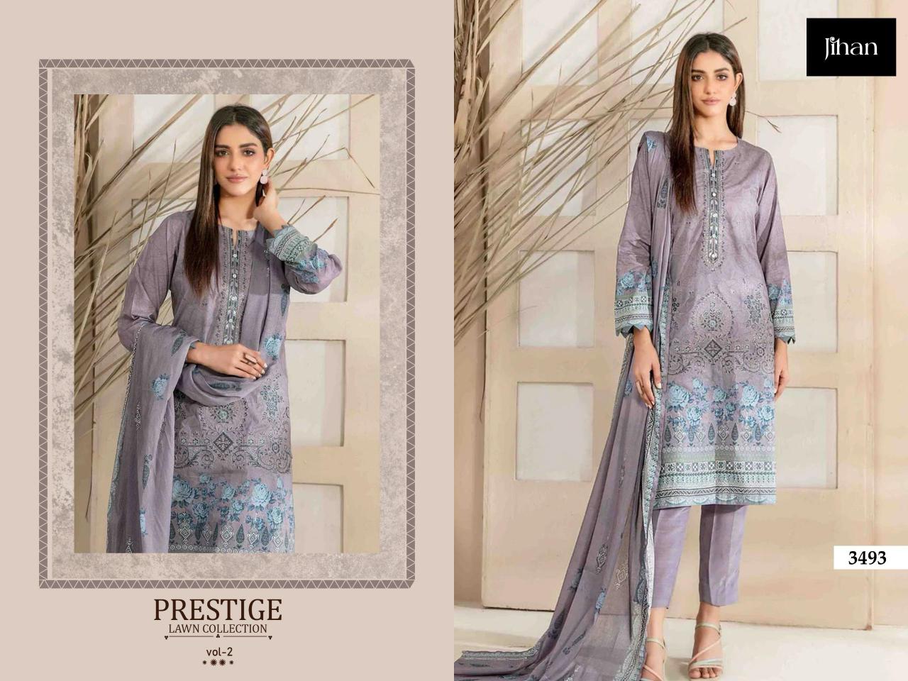 Jihan Prestige Vol 2 Catalog Chiffon Dupatta pakistani designer suits images