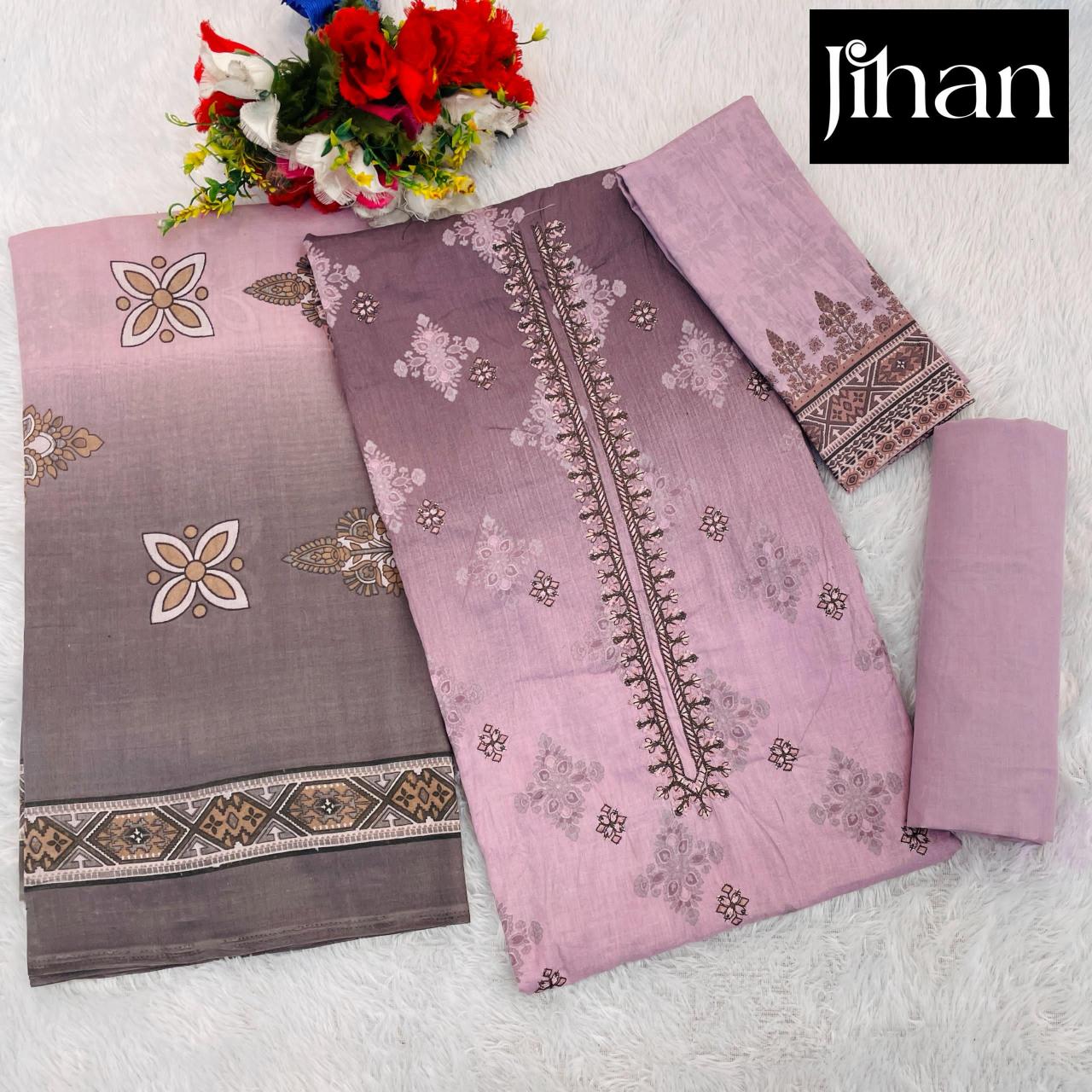 Jihan Prestige Vol 2 Catalog Cotton Dupatta pakistani designer suits dubai