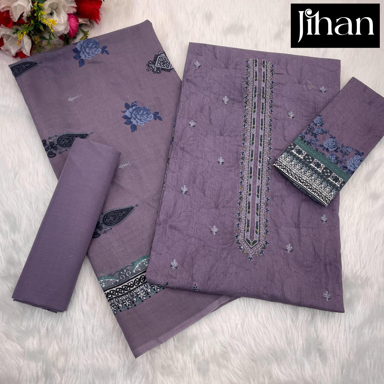 Jihan Prestige Vol 2 Catalog Cotton Dupatta pakistani designer suits dubai