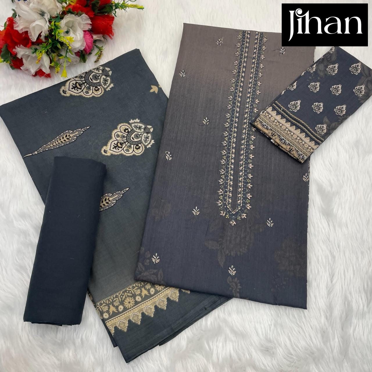 Jihan Prestige Vol 2 Catalog Cotton Dupatta pakistani designer suits dubai