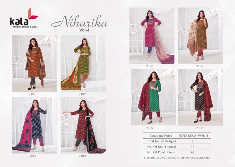 Kala Niharika Vol-04 – Dress Material - Wholesale Catalog