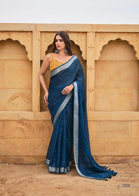 Kashvi Abhilasha Vol 3 Catalog elegant linen sarees in myntra india