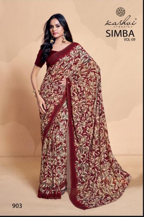 Kashvi Simba Vol 9 Catalog aiswarya sarees geogrett sarees craft india