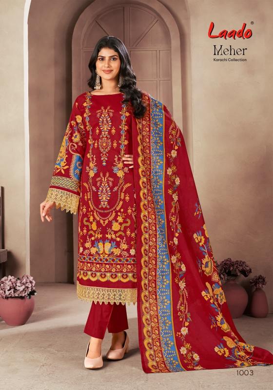 Laado Meher Vol-01 - Karachi Dress Material  - Wholesale Catalog