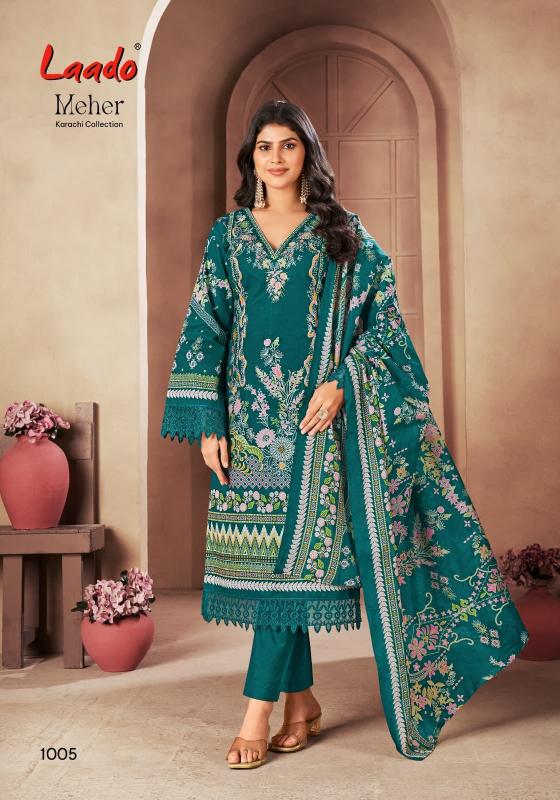 Laado Meher Vol-01 - Karachi Dress Material  - Wholesale Catalog