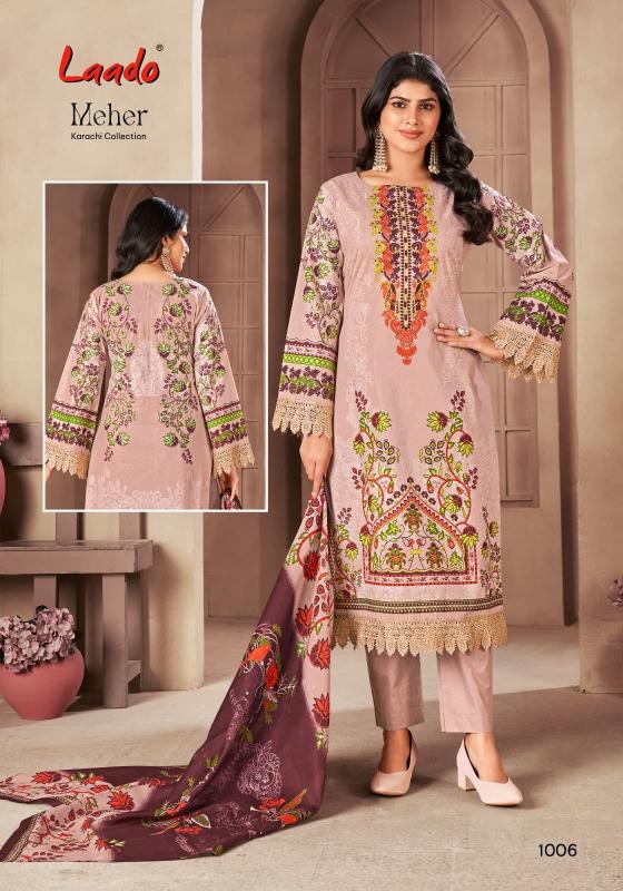 Laado Meher Vol-01 - Karachi Dress Material  - Wholesale Catalog