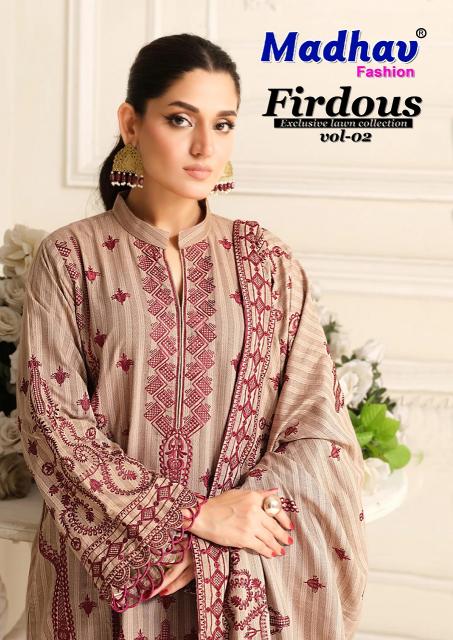 Madhav Firdous Vol-02 - Karachi Dress Material - Wholesale Catalog